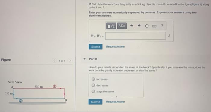 Solved IP Calculate the work done by gravity as a 59 kg | Chegg.com