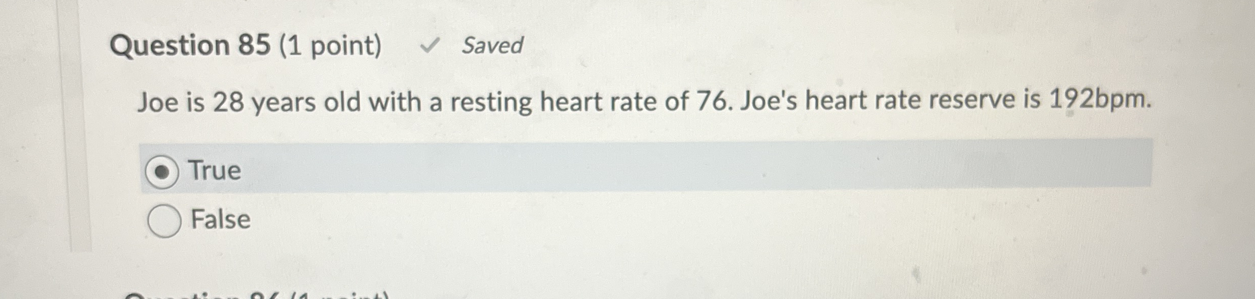 Solved Question 85 (1 ﻿point) ﻿SavedJoe is 28 ﻿years old | Chegg.com