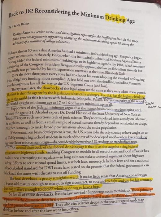drinking age essay