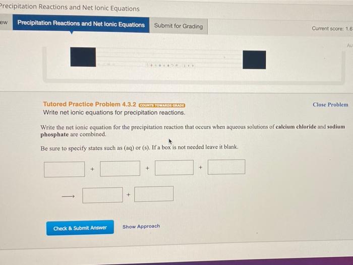 Solved Precipitation Reactions and Net lonic Equations w | Chegg.com