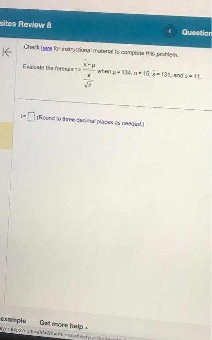 Solved Check here for instructional material to oomplete | Chegg.com