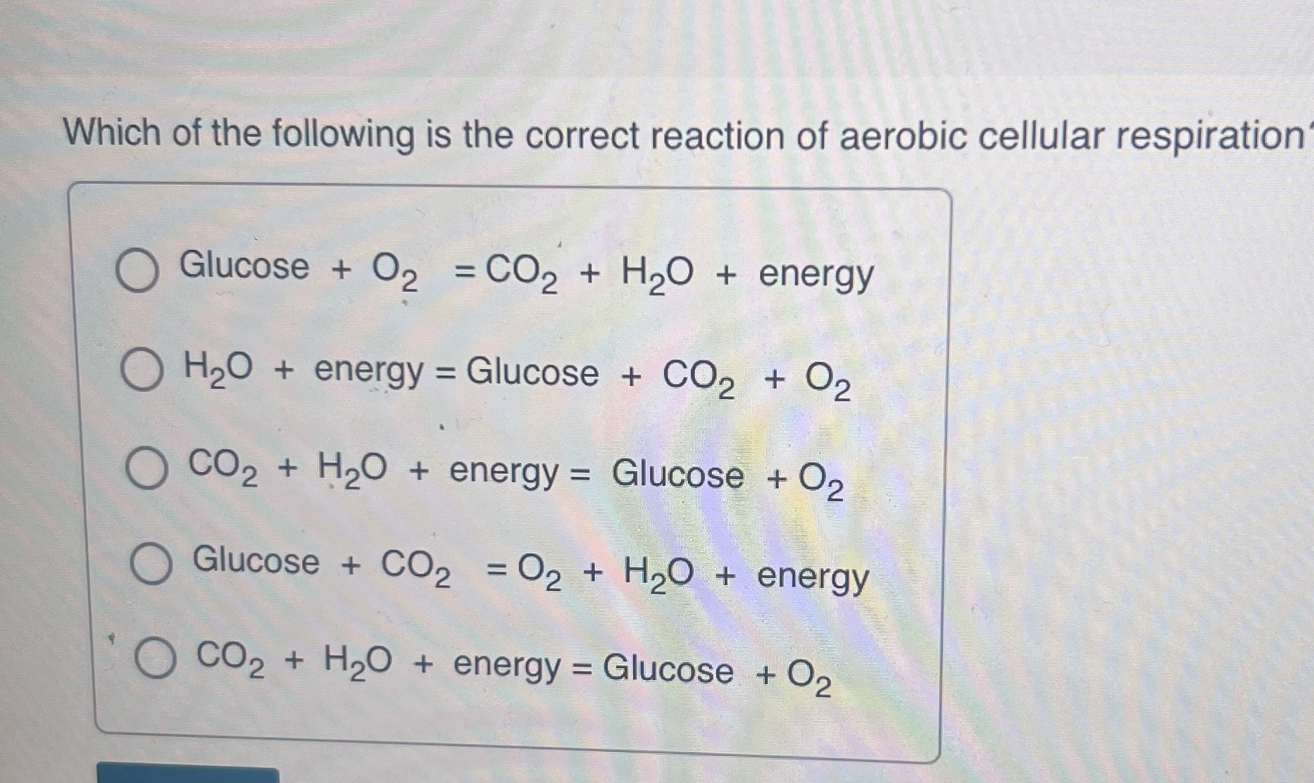 Solved Which of the following is the correct reaction of | Chegg.com