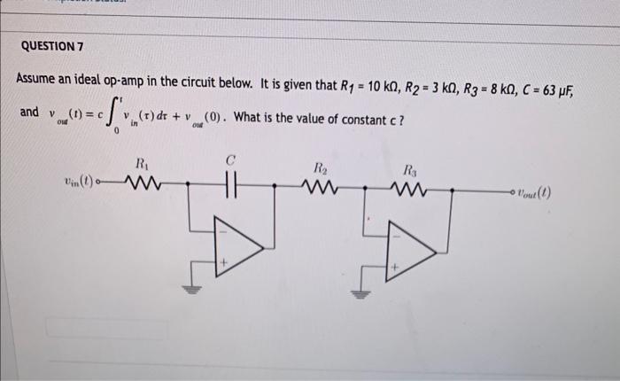 Solved Assume an ideal op-amp in the circuit below. It is | Chegg.com