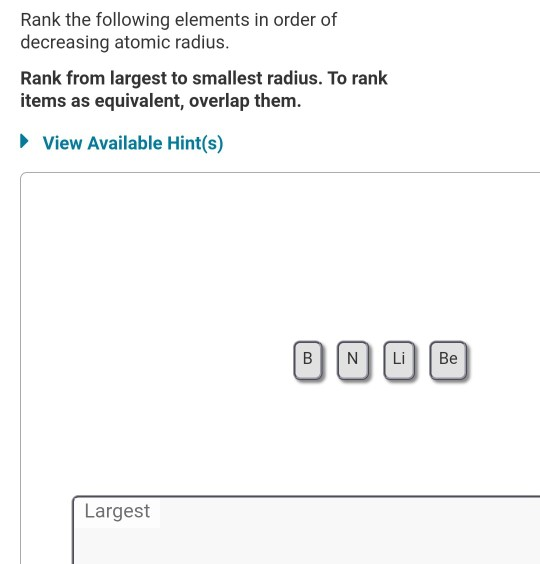 solved-rank-the-following-elements-in-order-of-decreasing-chegg