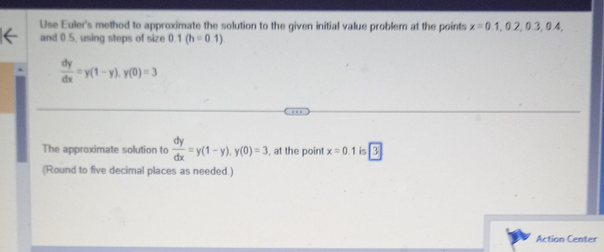 Fulmer Method Formula Solved Use Fuler's method to approximate the solution to the | Chegg.com