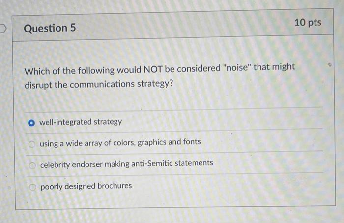 Solved Which of the following would NOT be considered Chegg com