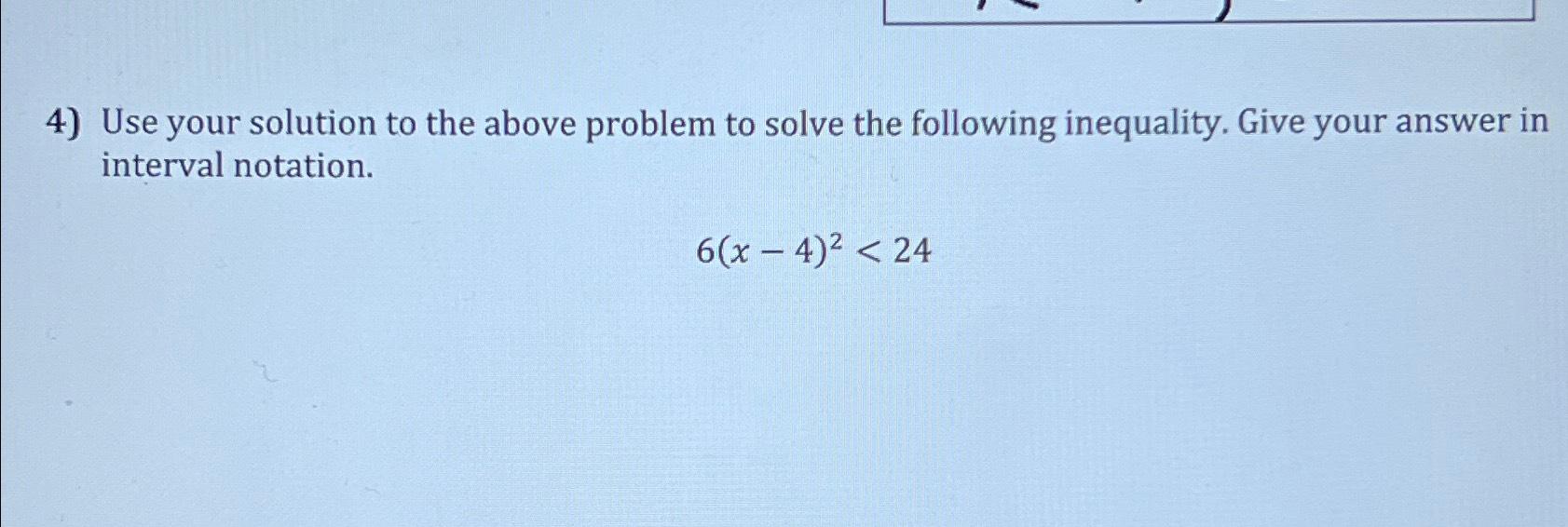 Solved Use your solution to the above problem to solve the | Chegg.com