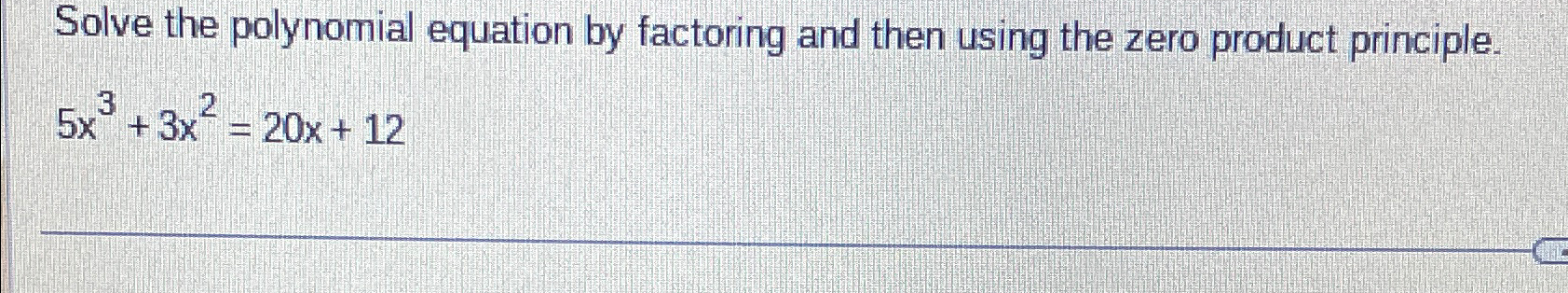 Solved Solve the polynomial equation by factoring and then | Chegg.com