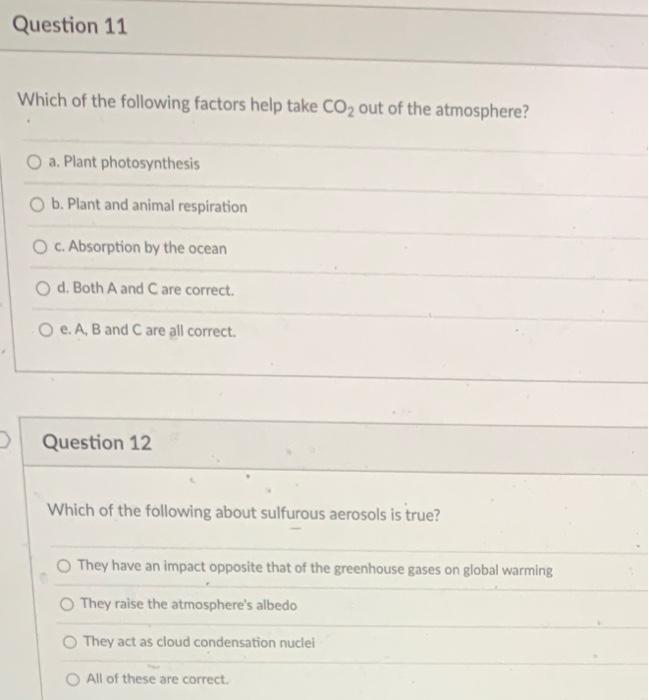 Solved Question 2 Burning fossil fuels only add CO2 to the | Chegg.com