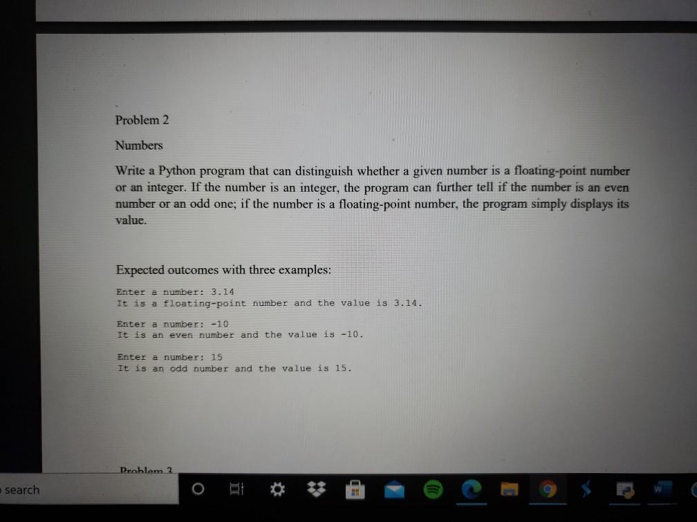 Solved Problem 2 Numbers Write a Python program that can | Chegg.com