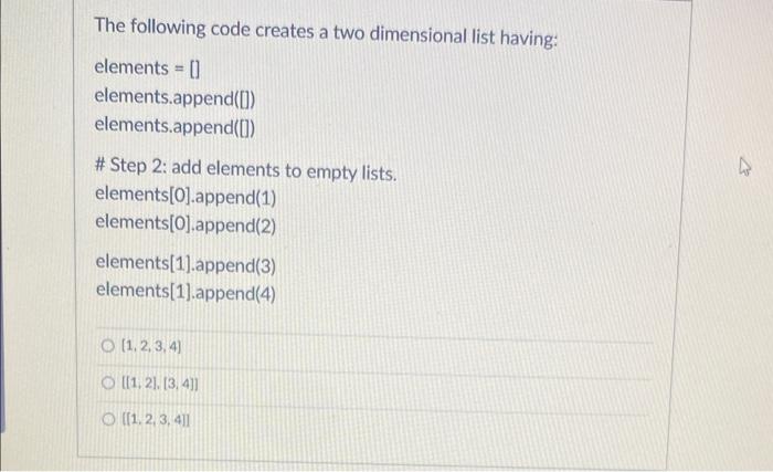 Solved The Following Code Will Display | Chegg.com