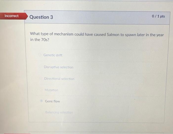 Solved Incorrect Question 3 0/1 pts What type of mechanism | Chegg.com
