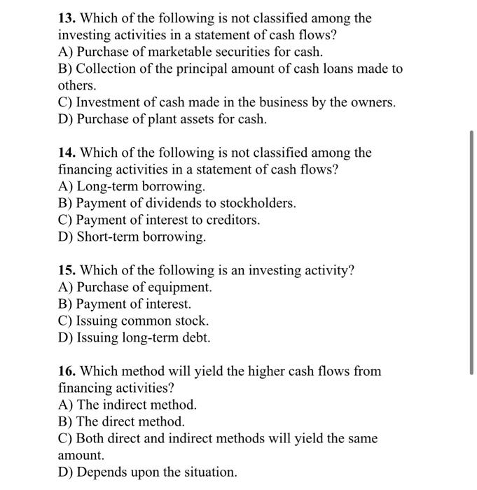 Solved 13. Which Of The Following Is Not Classified Among | Chegg.com