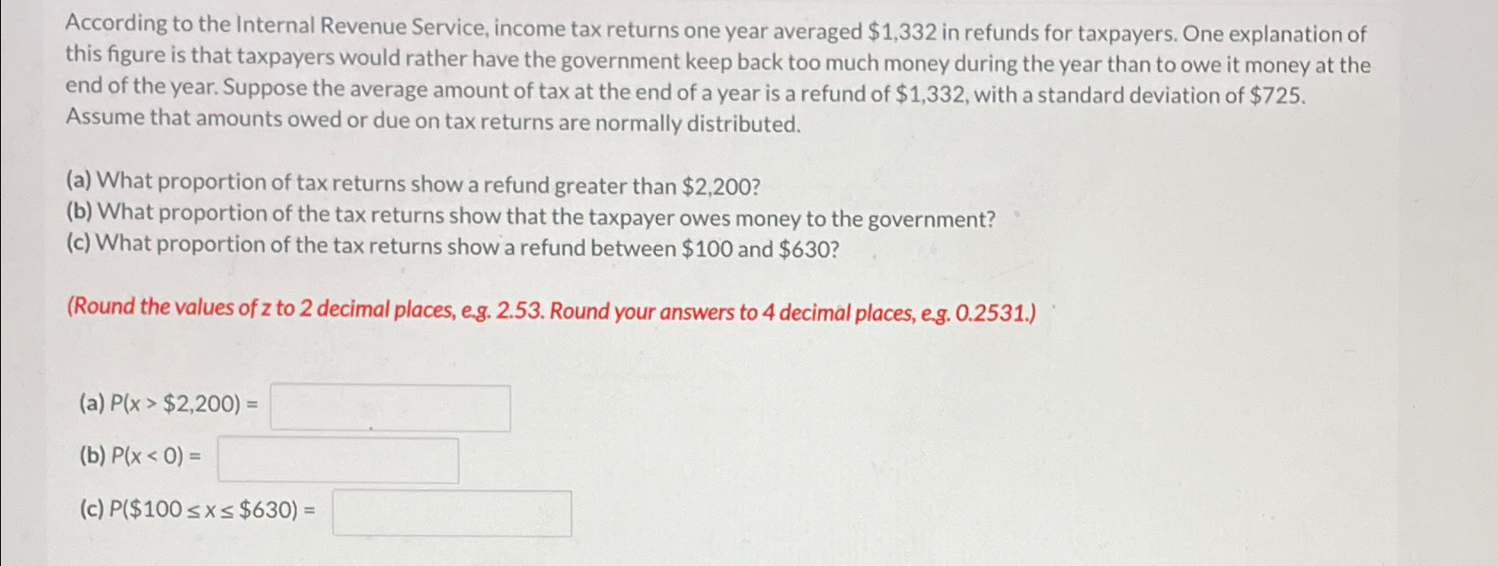 Solved According to the Internal Revenue Service, income tax | Chegg.com