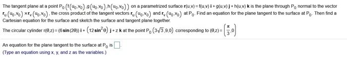 Solved The Tangent Plane At A Point P F Uo V Vo U Chegg Com