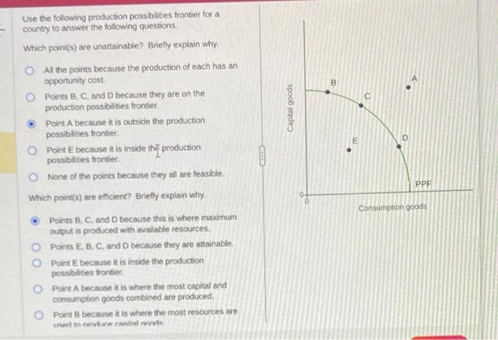 Solved Production Possibilities Frontierwilderness survival