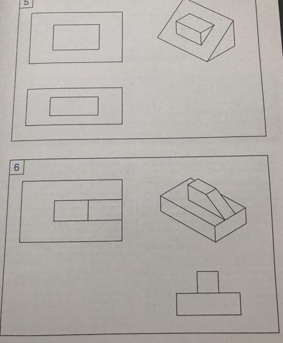 Solved Drawing Problems Complete the missing view in the | Chegg.com
