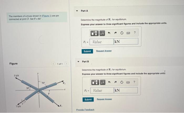 Solved The members of a truss shown in (Figure 1) are pin | Chegg.com