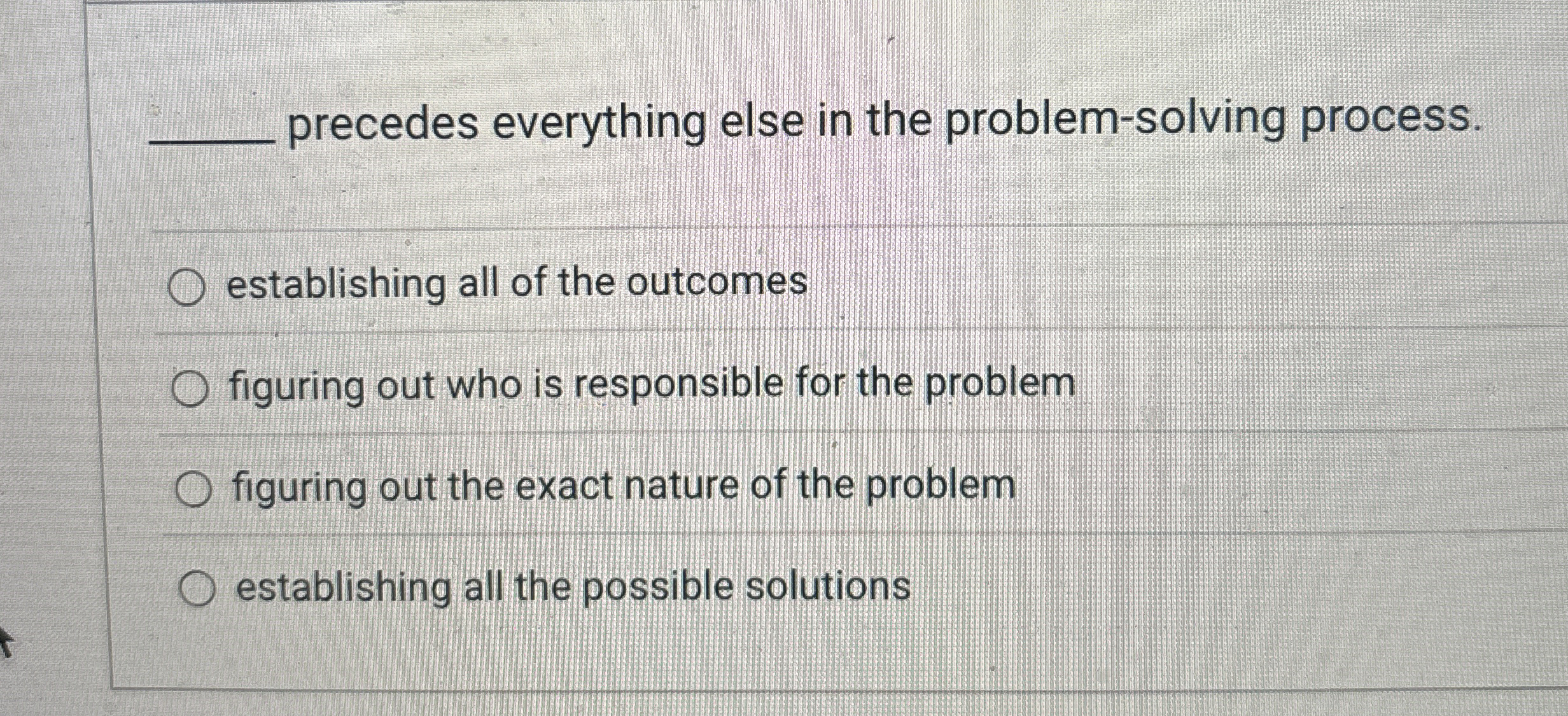 Solved precedes everything else in the problem-solving | Chegg.com