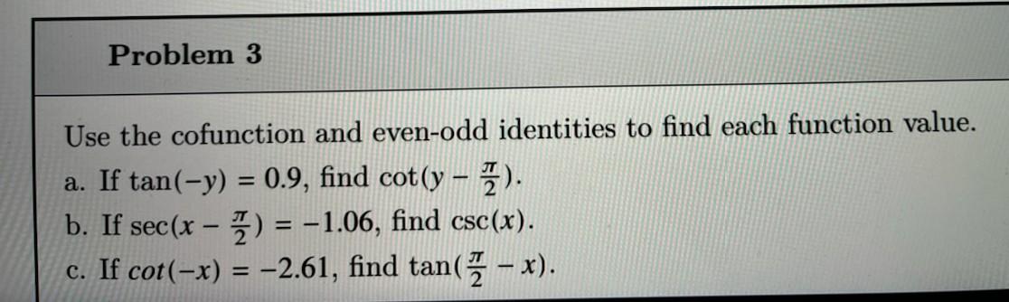 Solved Cc(x−2π)=−1.06 Sec(−(2π−x))=−1.06 | Chegg.com