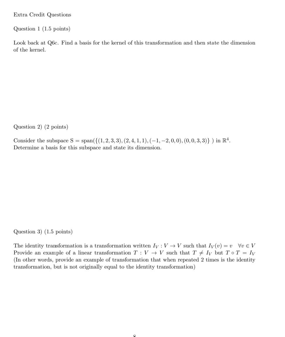 Solved Extra Credit Questions Question 1 (1.5 points) Look | Chegg.com