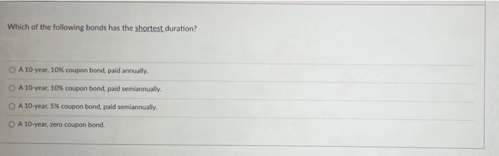 Solved Which of the following bonds has the shortest | Chegg.com