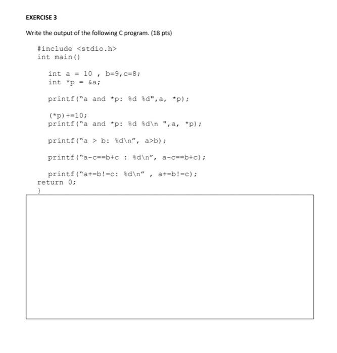 Solved Write a C program that implements the following | Chegg.com