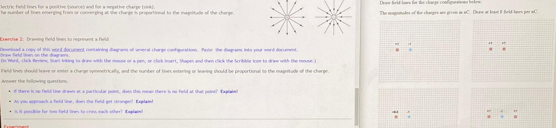 Solved Drawing field lines to ﻿represent a fieldDownload a | Chegg.com