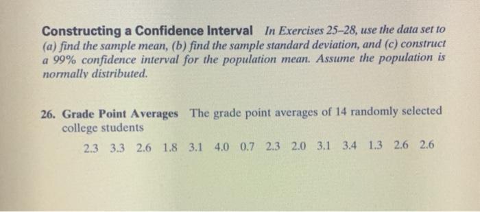 Solved Constructing a Confidence Interval In Exercises | Chegg.com