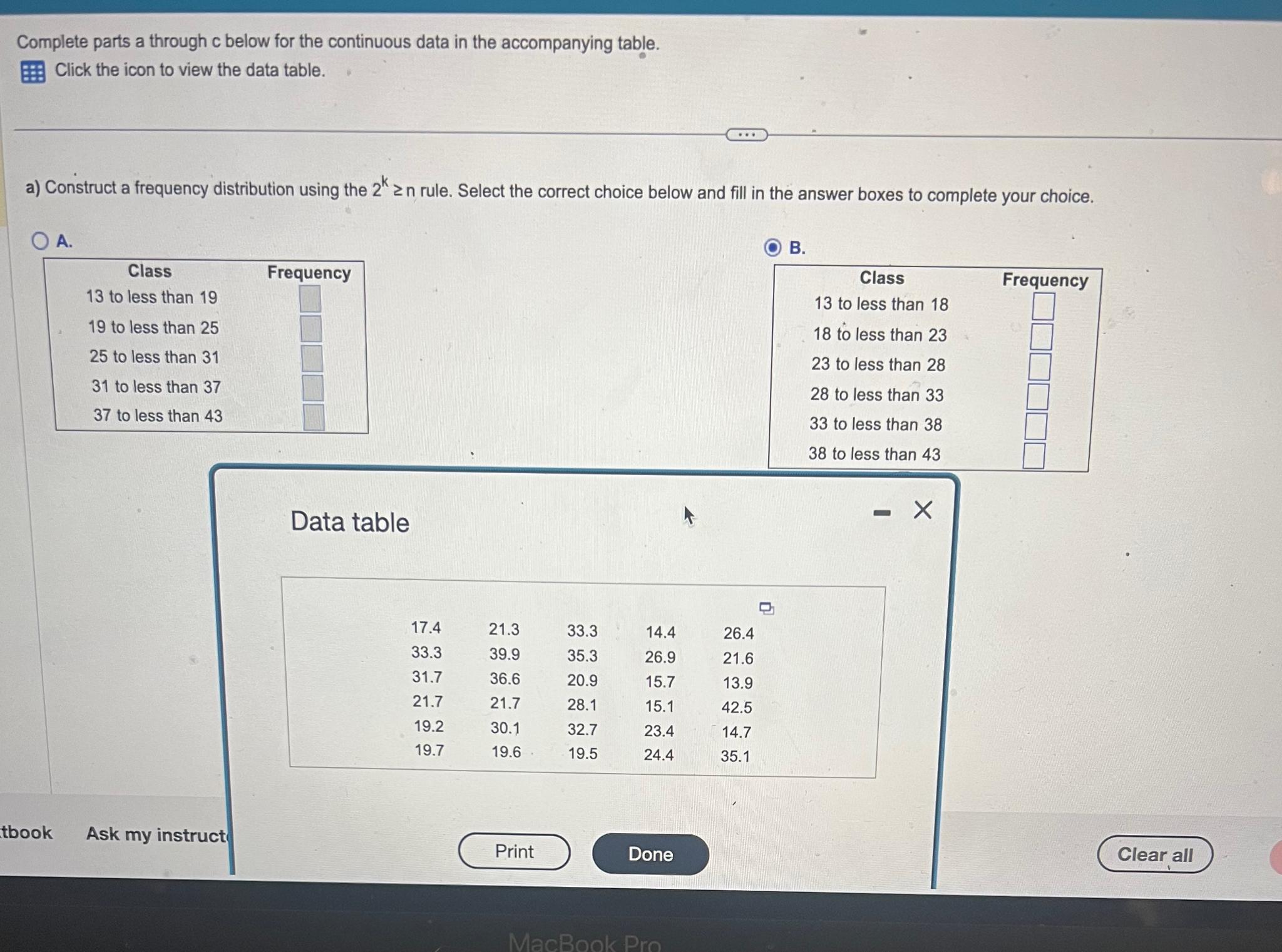 Solved Complete parts a through c ﻿below for the continuous | Chegg.com