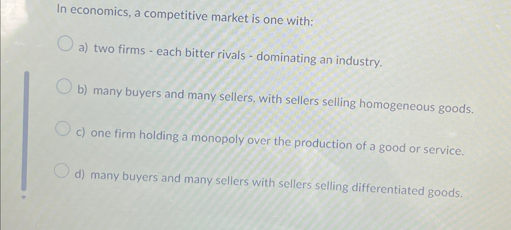 Market Competition In Economics