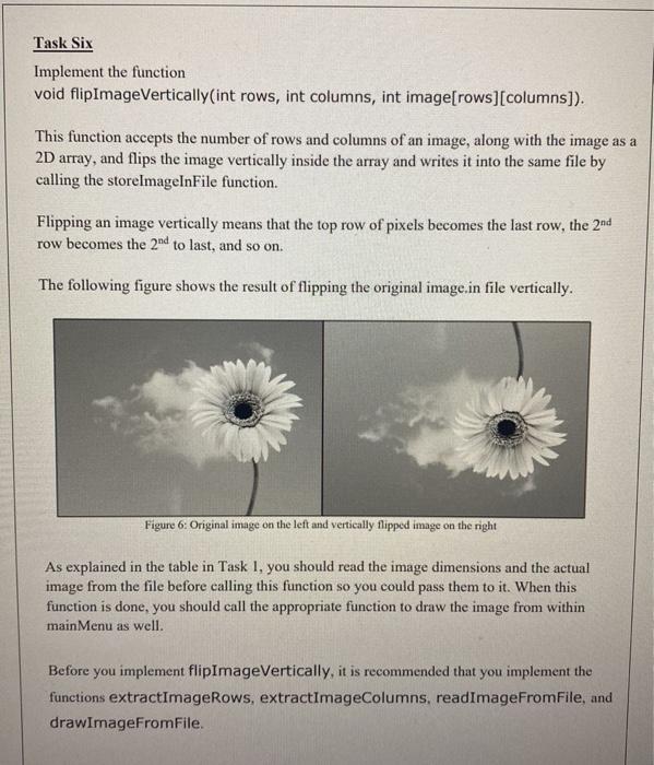 Solved Task Six Implement the function void | Chegg.com