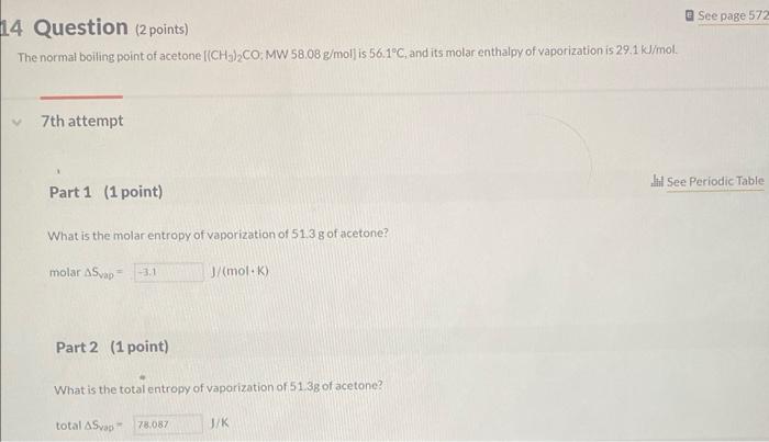 Solved 7 th attempt Part 1 (1 point) Whil See Periodic Table | Chegg.com
