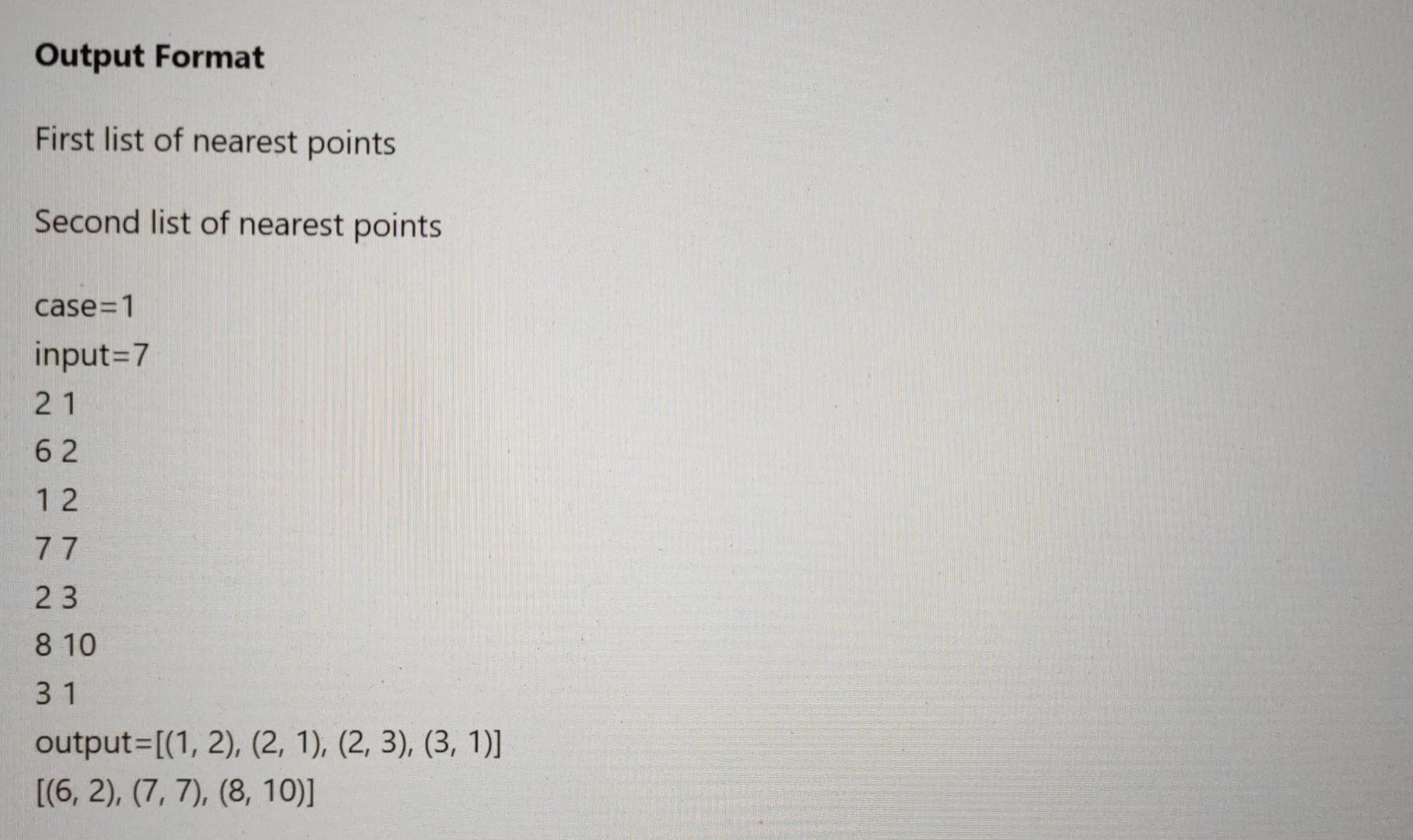 Solved Given a list of coordinate points write a python | Chegg.com