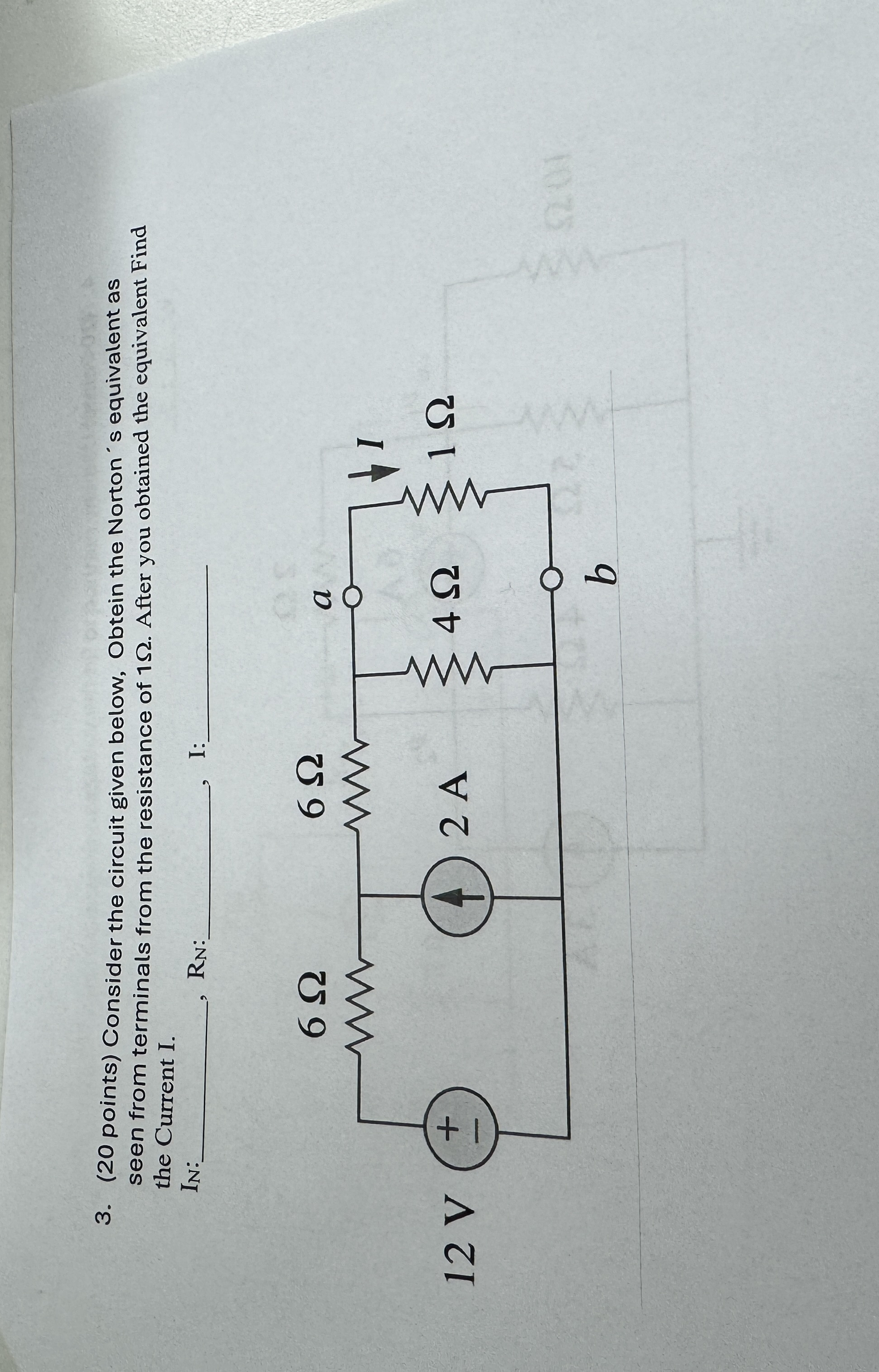 Solved ( 20 ﻿points) ﻿Consider the circuit given below, | Chegg.com