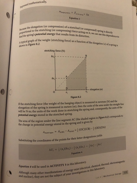 Solved LAB 8 MECHANICAL ENERGY OBJECTIVES In The | Chegg.com