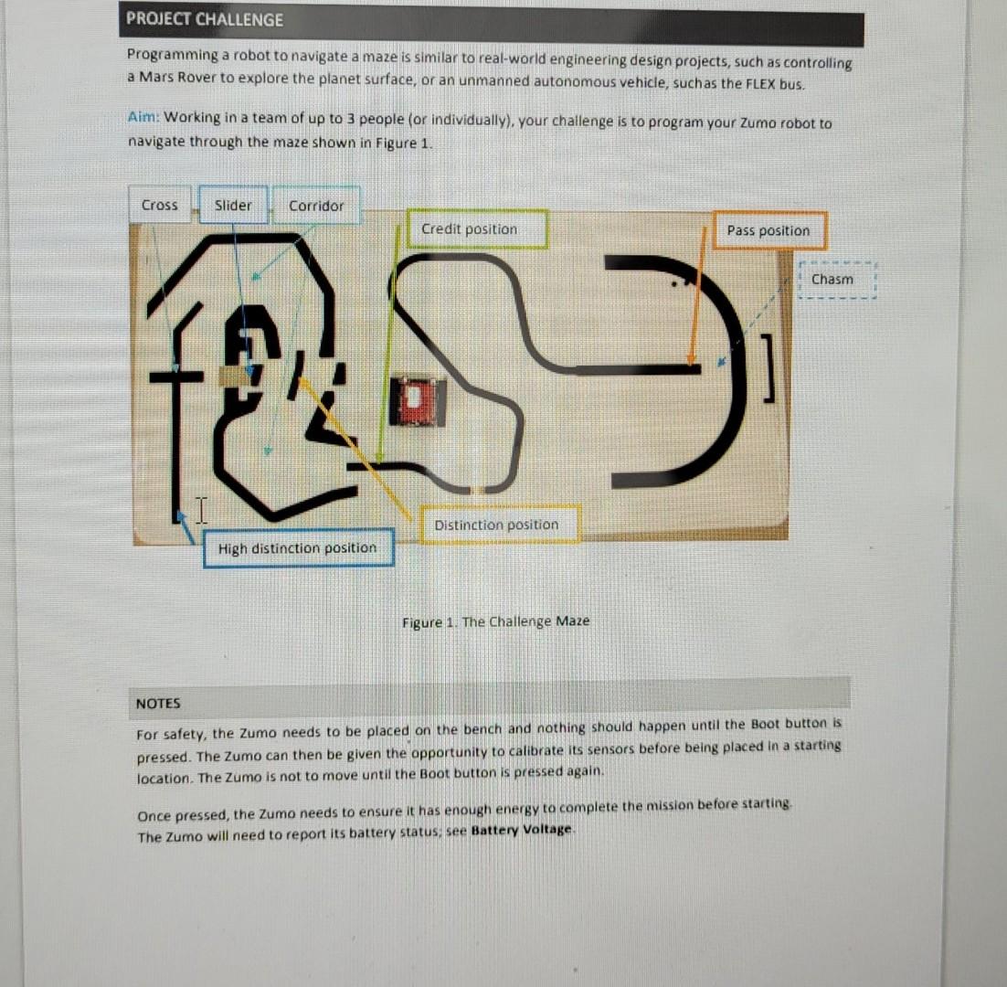 Solved PROJECT CHALLENGE Programming a robot to navigate a | Chegg.com