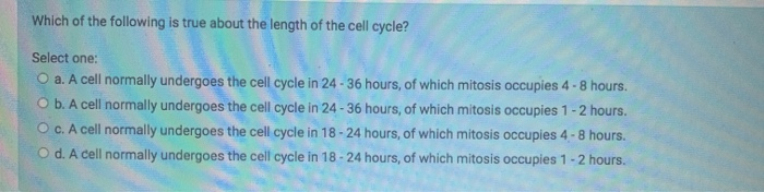 Solved Which of the following is true about the length of | Chegg.com