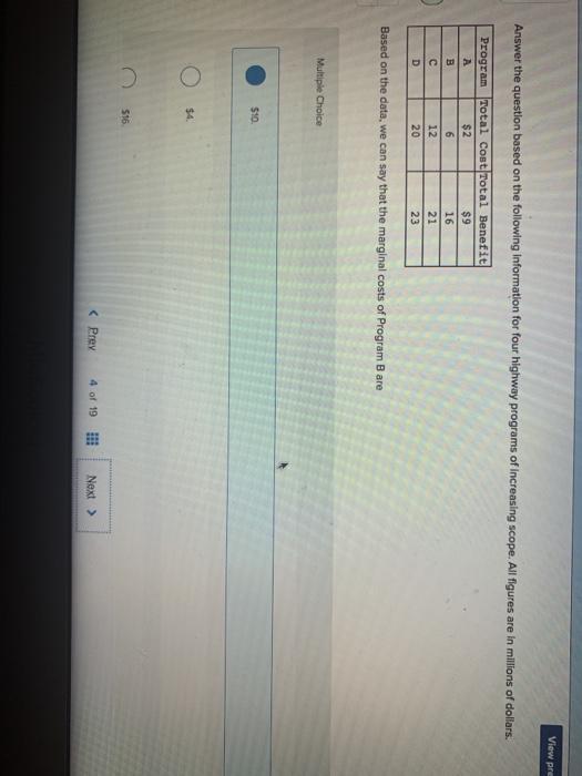 Solved View pre Answer the question based on the following | Chegg.com