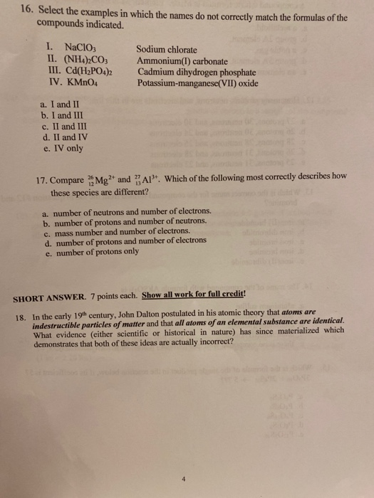 16. Select the examples in which the names do not