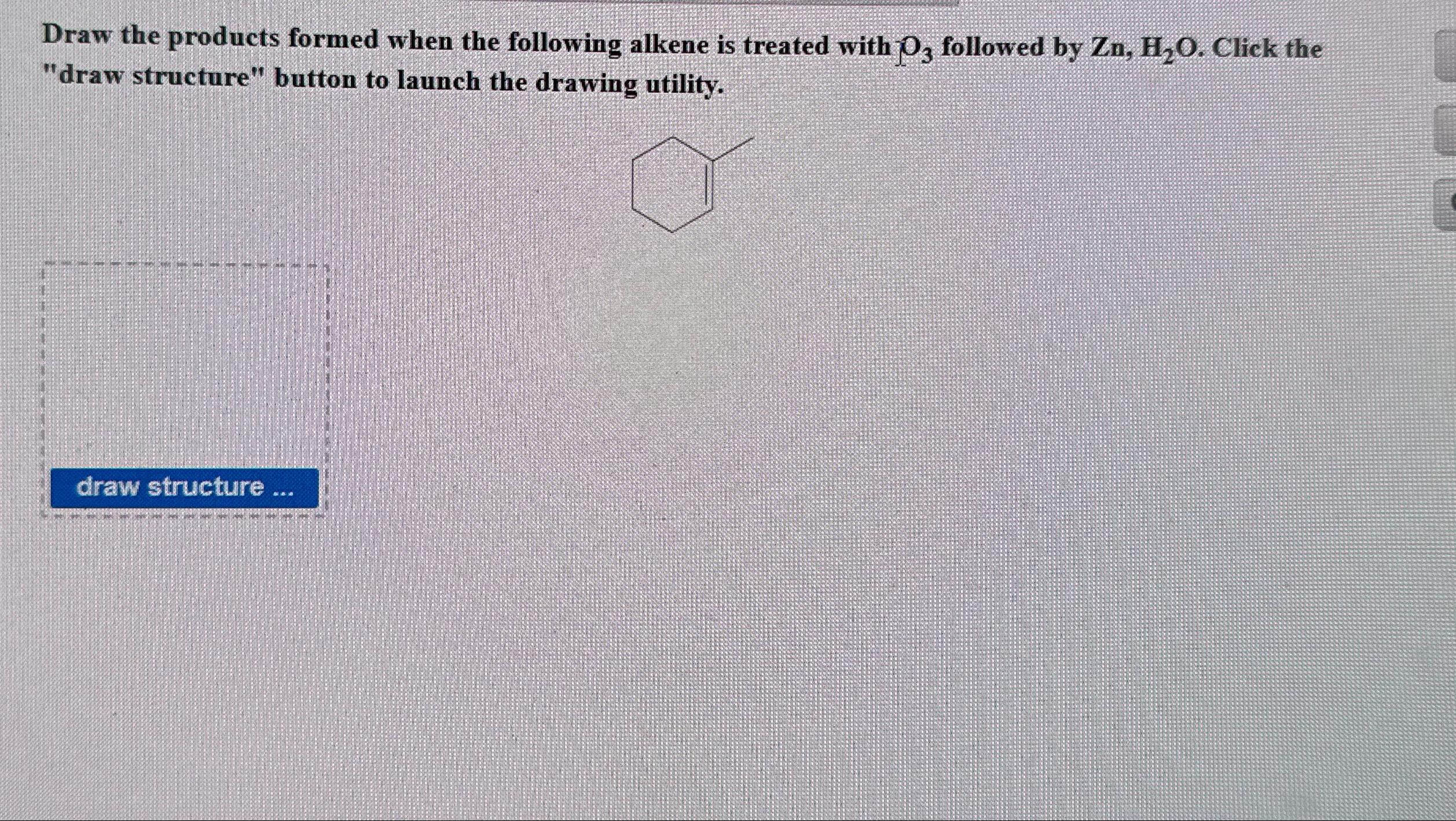 Solved Draw the products formed when the following alkene is | Chegg.com