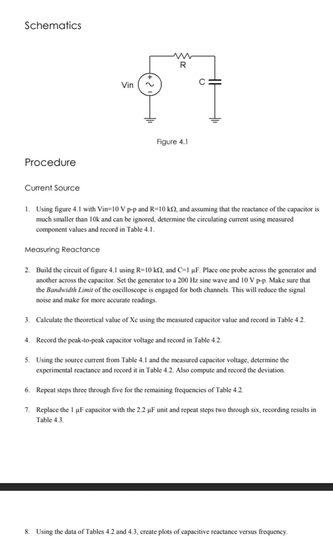 Solved Capacitive Reactance Objective Capacitive reactance