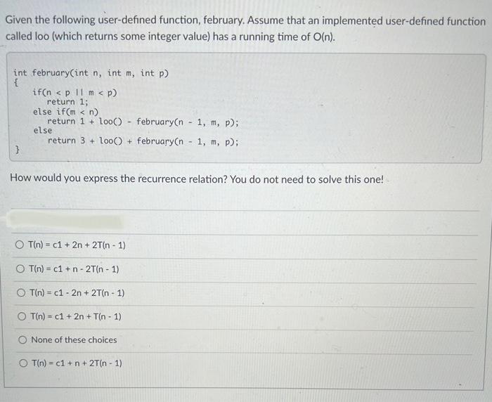 Solved Arrange The Following Functions In Ascending Order Of | Chegg.com