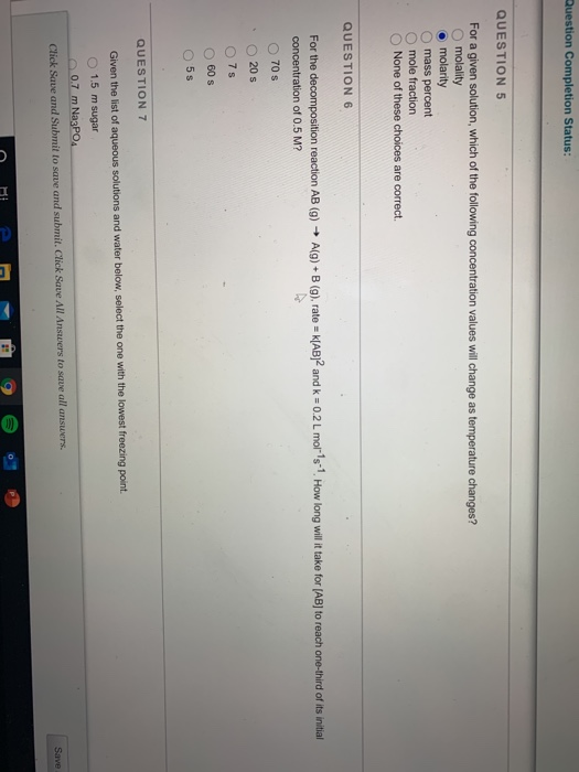 Solved Question Completion Status: QUESTIONS For a given | Chegg.com