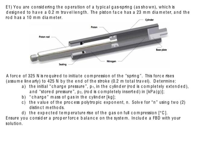 Solved E1) You are considering the operation of a typical | Chegg.com
