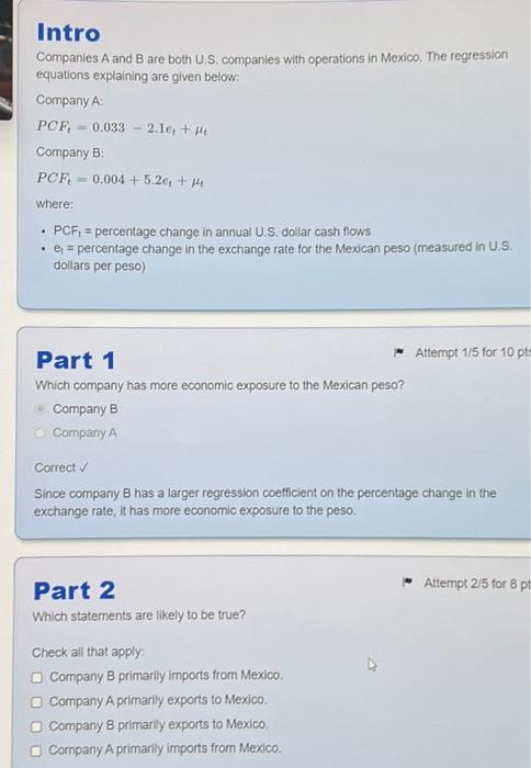 Solved Intro Companies A And B Are Both U.S, Companies With | Chegg.com