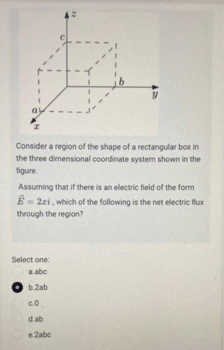 Solved Consider a region of the shape of a rectangular box | Chegg.com