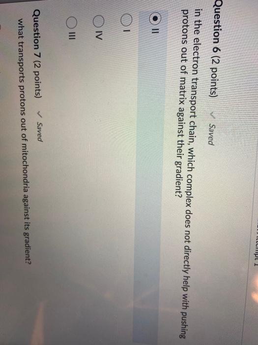 Solved ml 1 Question 6 (2 points) Saved in the electron | Chegg.com