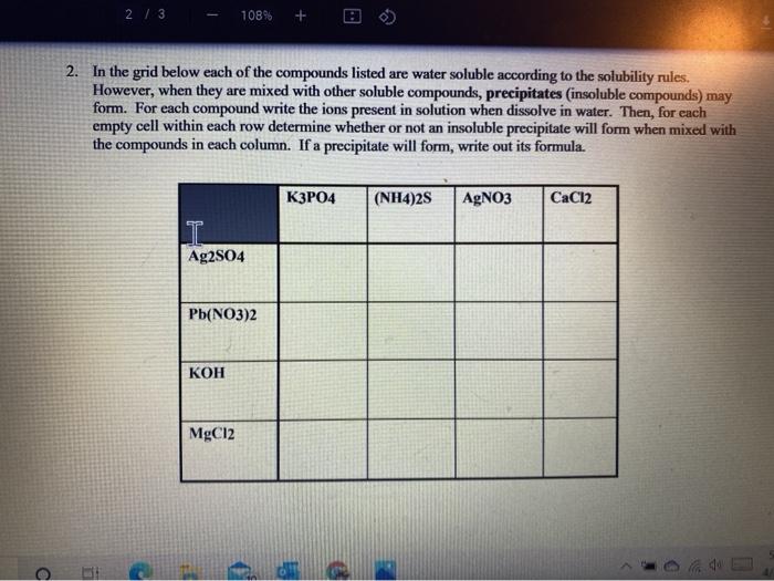 Solved 2 / 3 108% + 2. In the grid below each of the | Chegg.com
