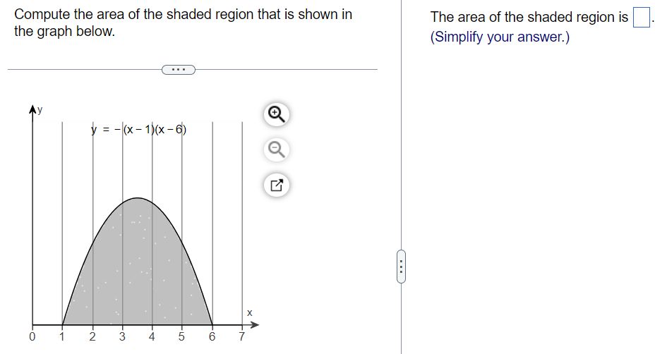 Solved Compute the area of the shaded region that is shown | Chegg.com